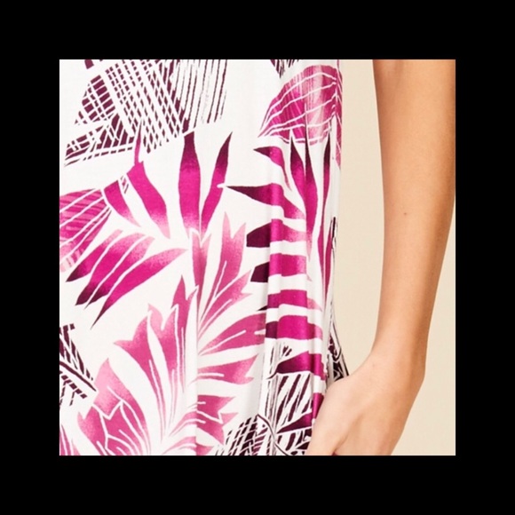 Trop Print Pink Dress - Picture 7 of 8